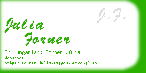 julia forner business card