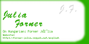 julia forner business card